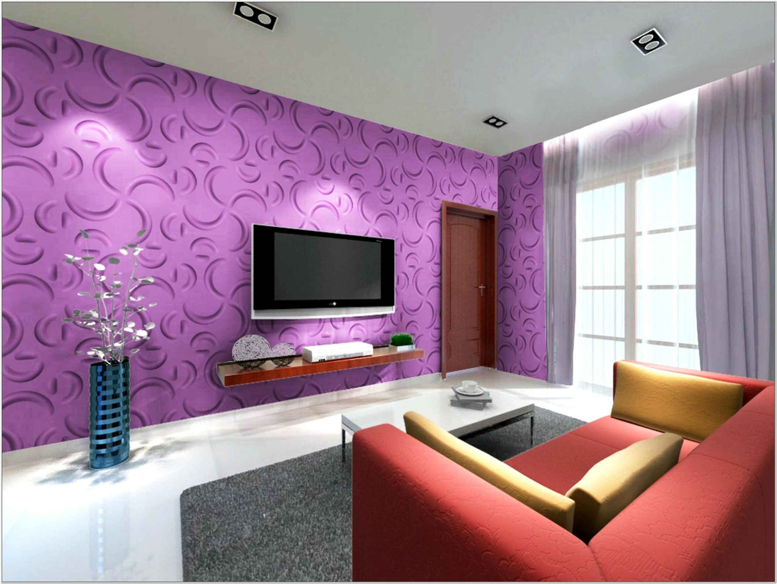 Дизайн зала обои комбинированные. Гостиная в фиолетовых тонах. Интерьер гостиной в фиолетовых тонах. Сиреневый в интерьере. Гостиная в сиреневых тонах.