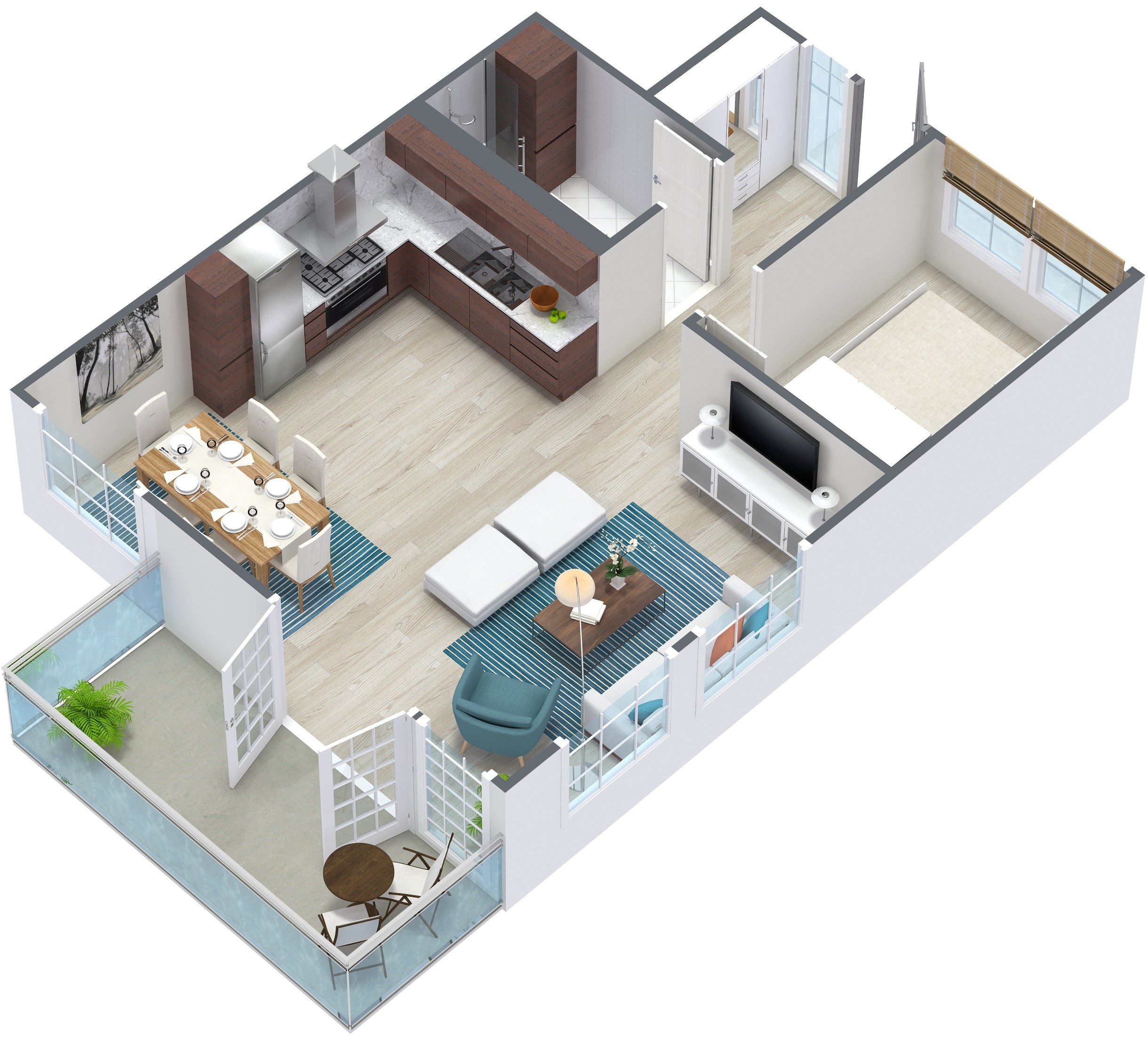 Two bedroom flat. Floorplan 3d визуализация. Дом Floorplan 3d. 3в модель квартиры Revit. Floorplan 3d 2020.