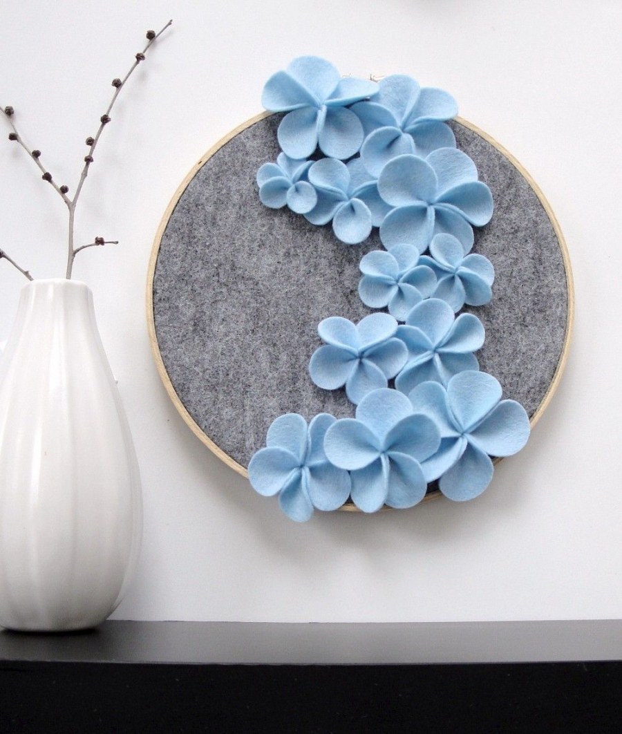 Цветы из фетра для декора