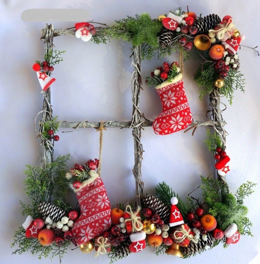 Топиарий новогодний из фетра