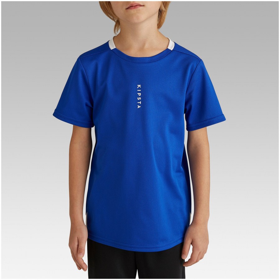 Футболка детская синяя f100 KIPSTA