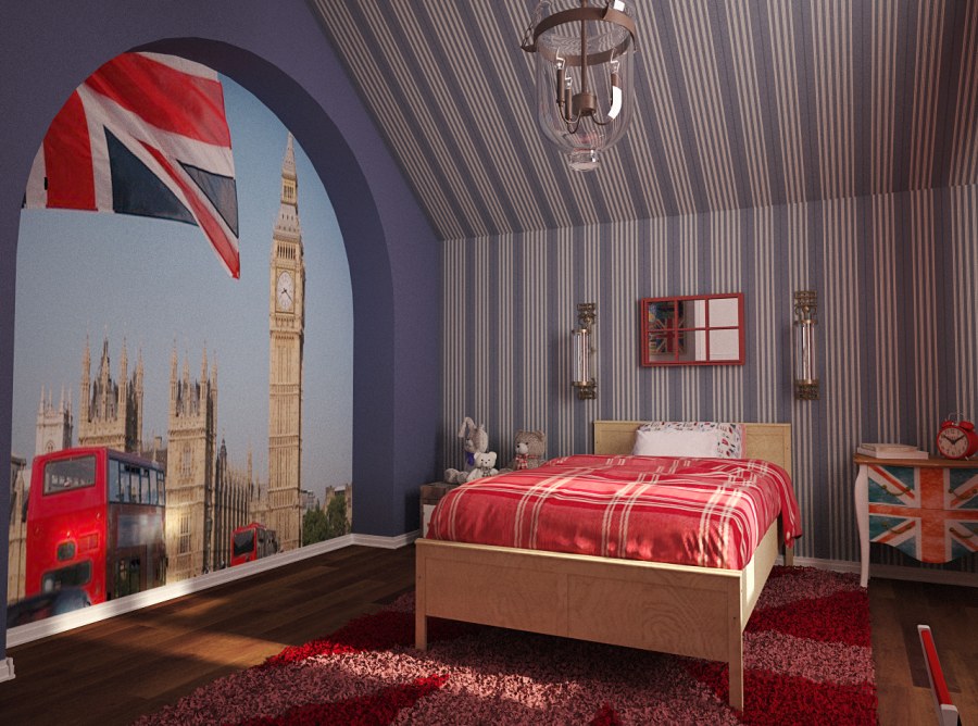 Комната в британском стиле