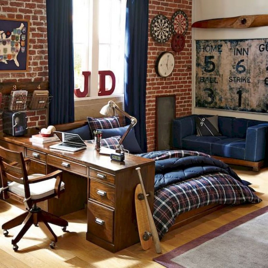Комната в английском стиле для подростка мальчика