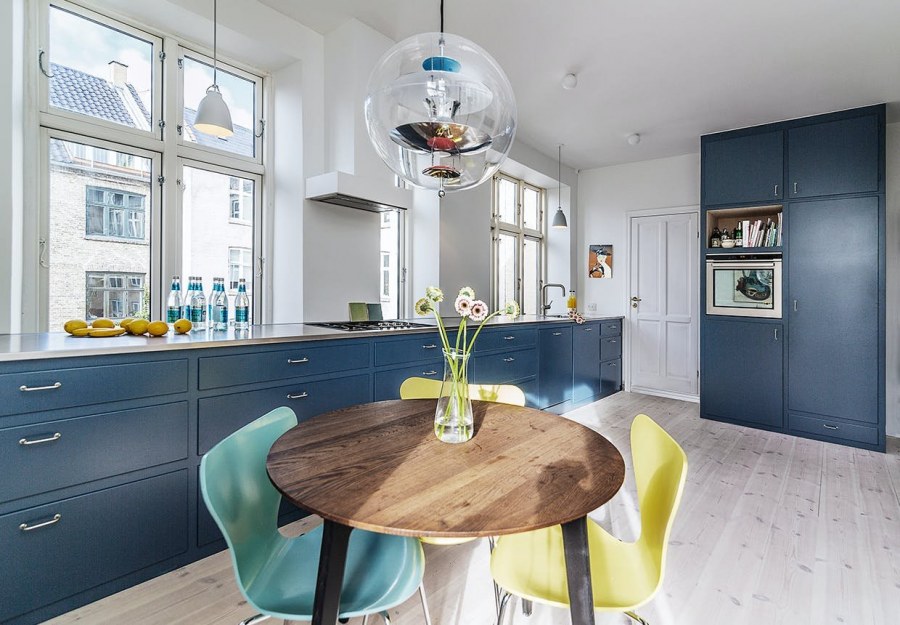 Кухня Аквамарин Скандинавский стиль