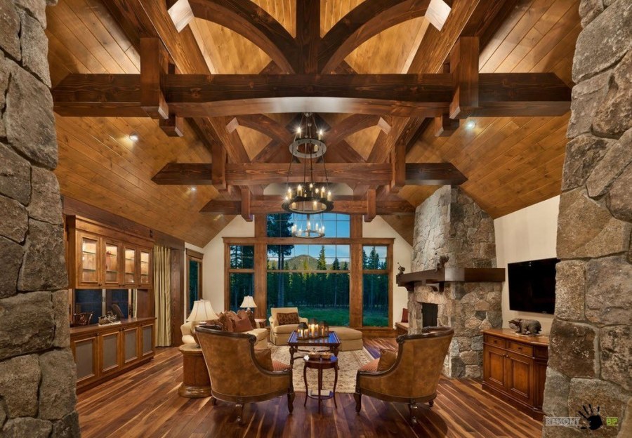 Интерьер дом-Шале в альпийском стиле