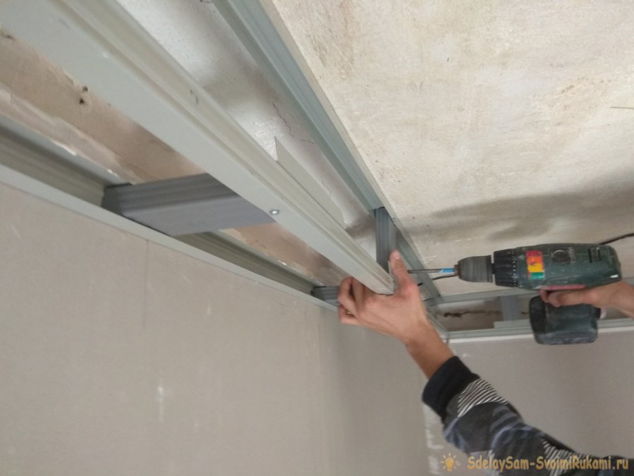 Монтаж короба из гипсокартона