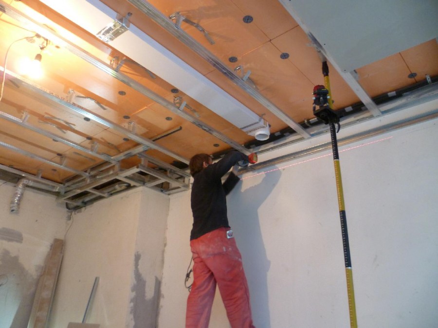Демонтаж подвесного потолка ГКЛ
