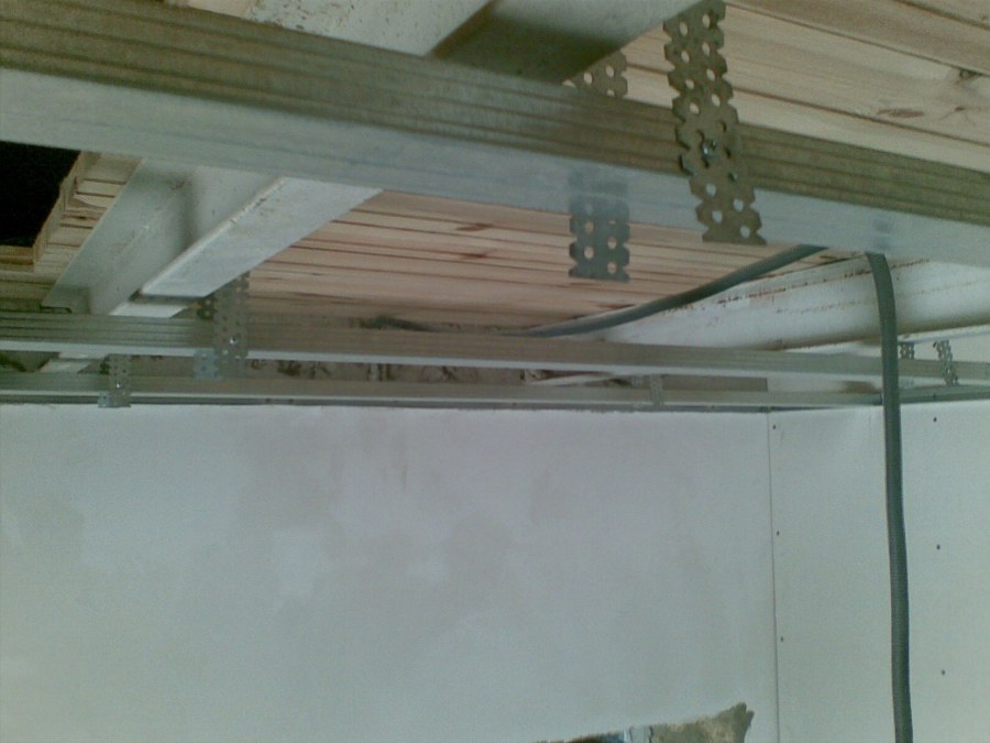 Балка из гипсокартона на потолке каркас
