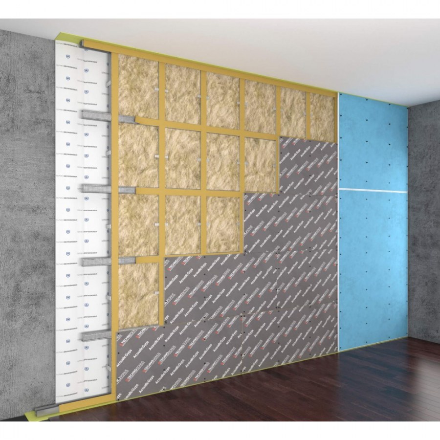 Каркасная система звукоизоляции стен «премиум м1»