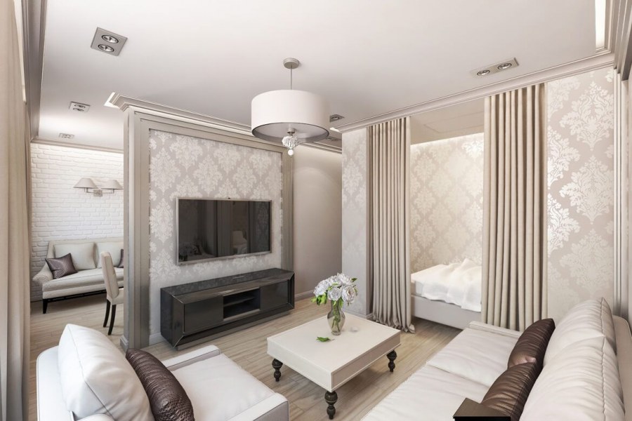 Однушка в стиле современная классика