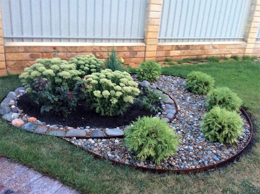 Гравийная клумба с хвойниками