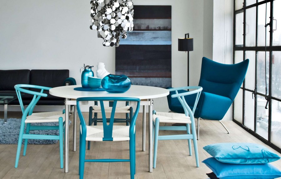 Бирюзовые стулья для кухни