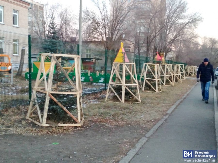 Ограждение для молодых деревьев