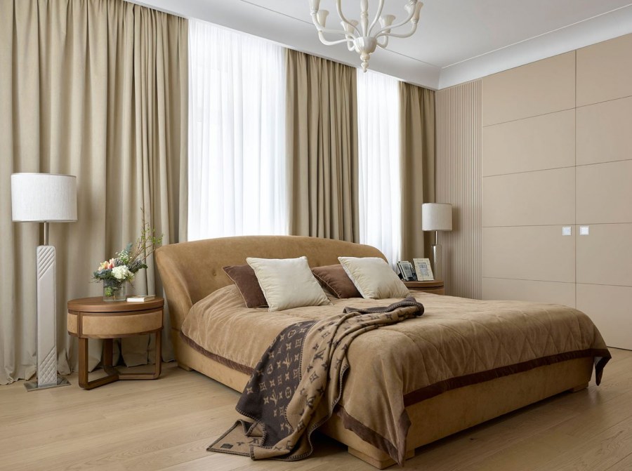 Однотонные интерьеры бежевые