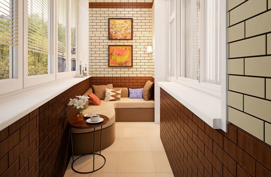 Дизайнерская отделка балкона