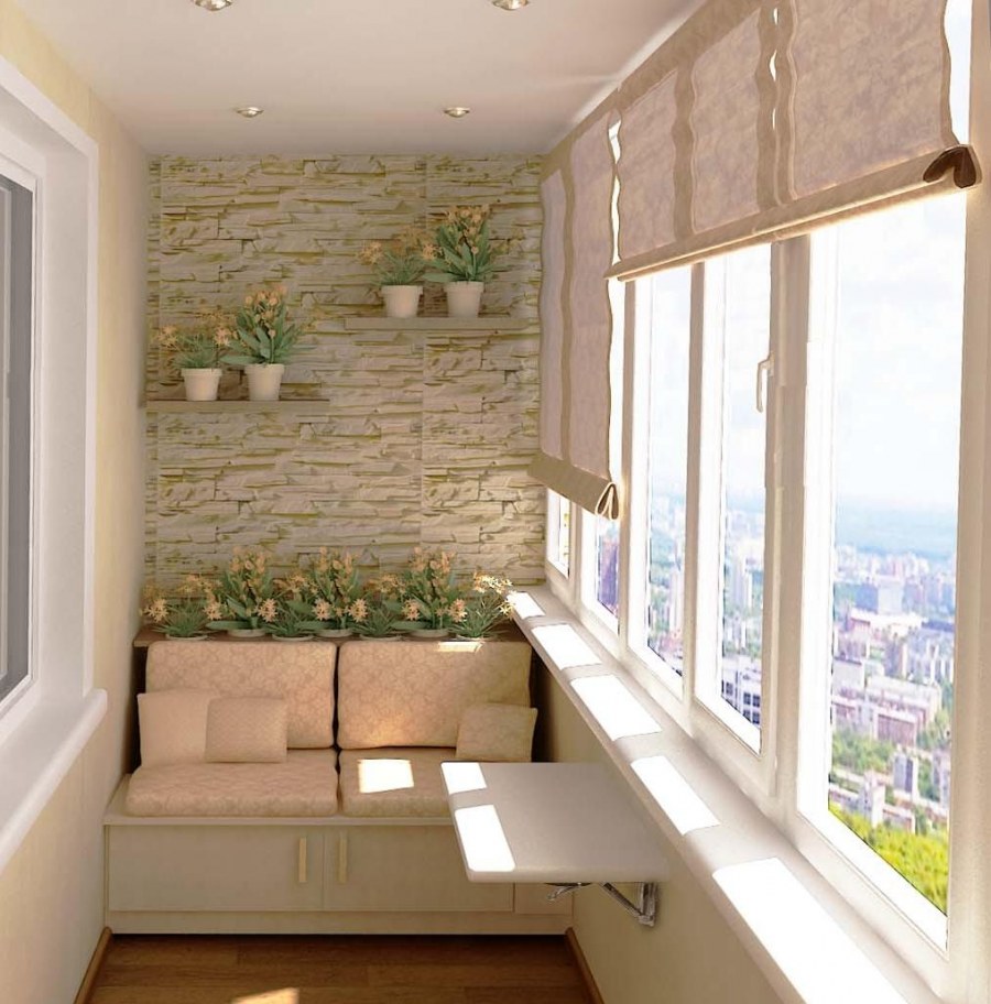 Дизайнерская отделка балкона