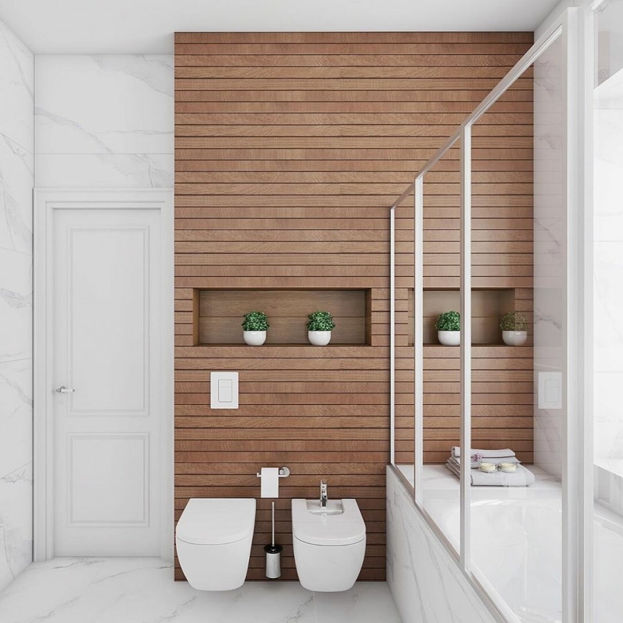 Инсталляция плитка под дерево