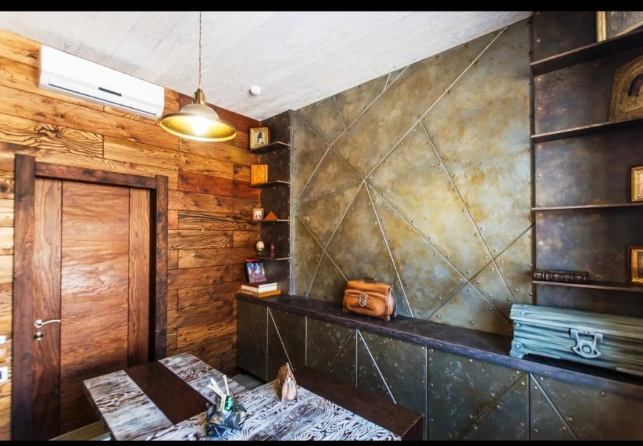 Отделка стен штукатуркой под дерево