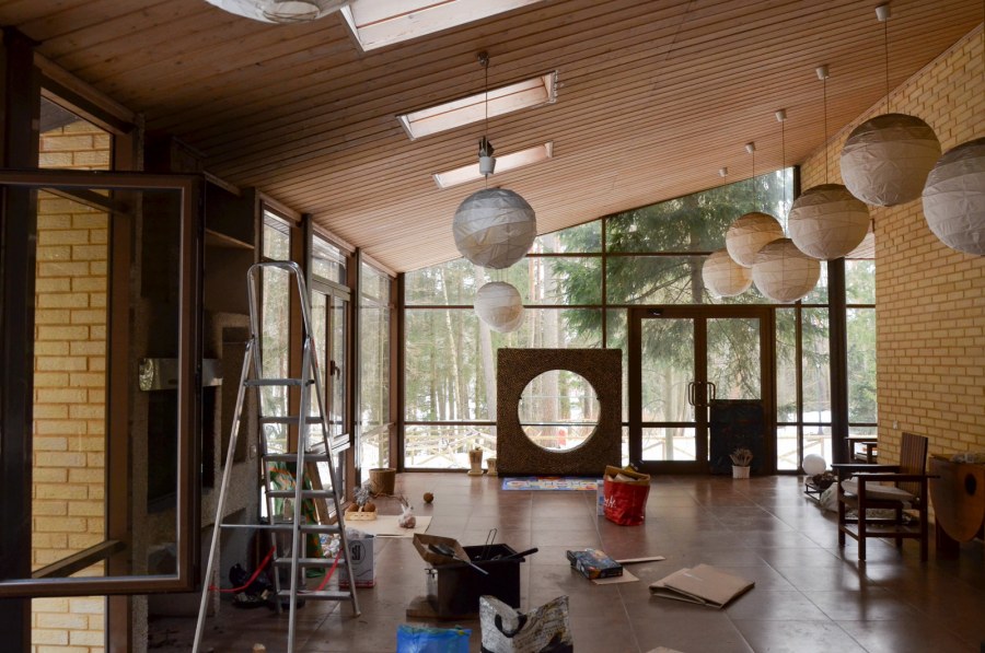 Олень мелом на доске