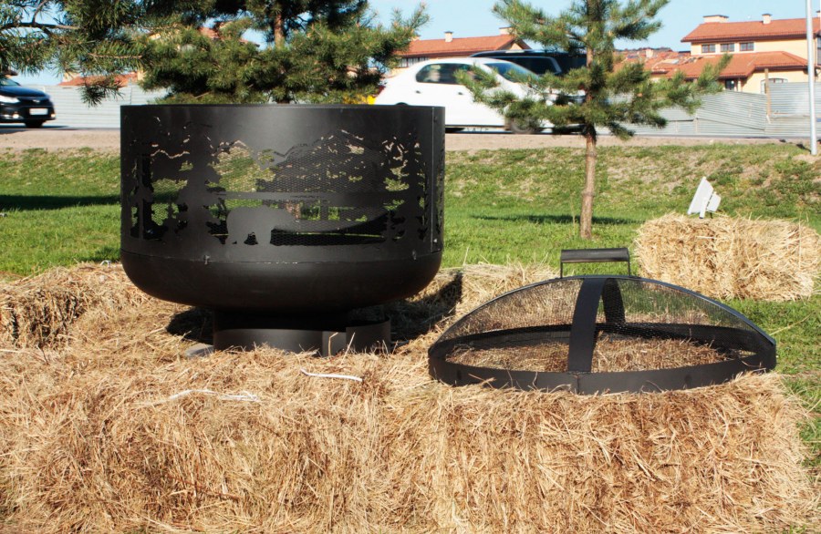 Уличный очаг на даче