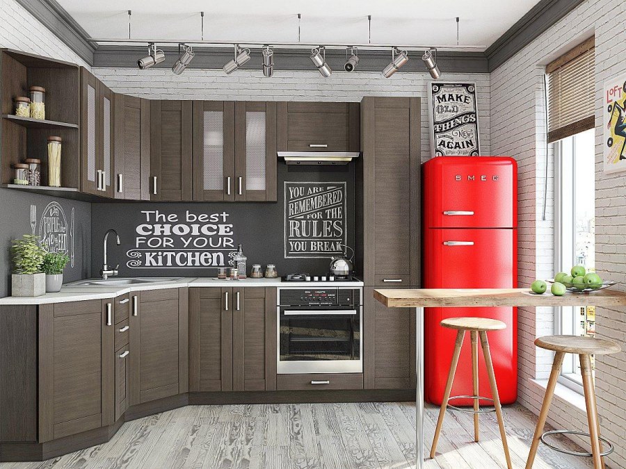 Кухня лофт-04 Wenge Veralinga