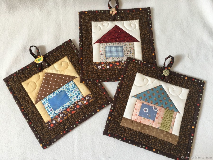 Лоскутное шитье домики