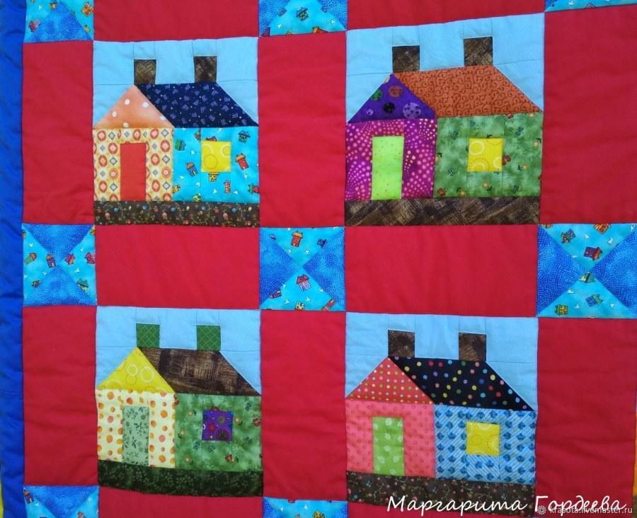 Лоскутное шитье домики