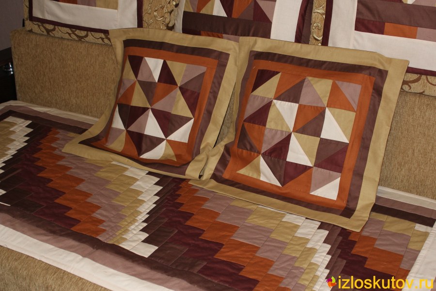 Плед на диван пэчворк