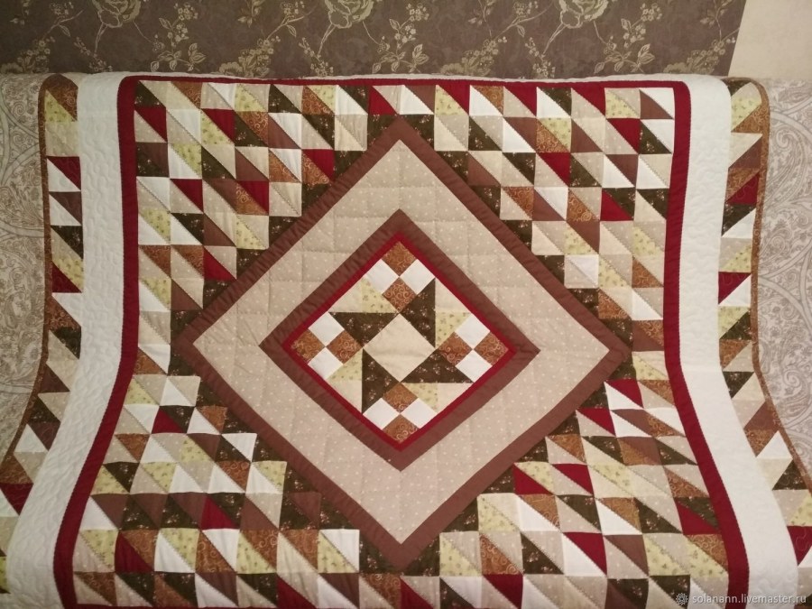 Турецкое одеяло белый лоскутный