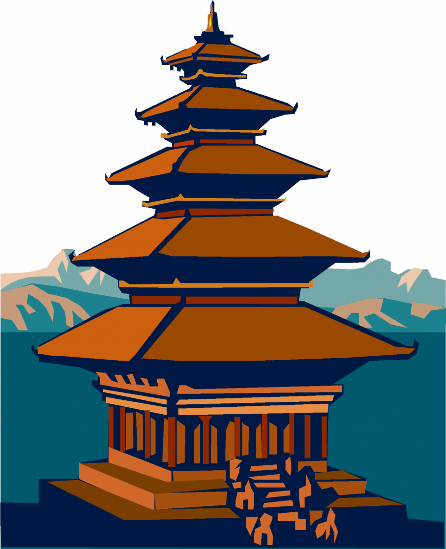 Китайский домик мультяшный