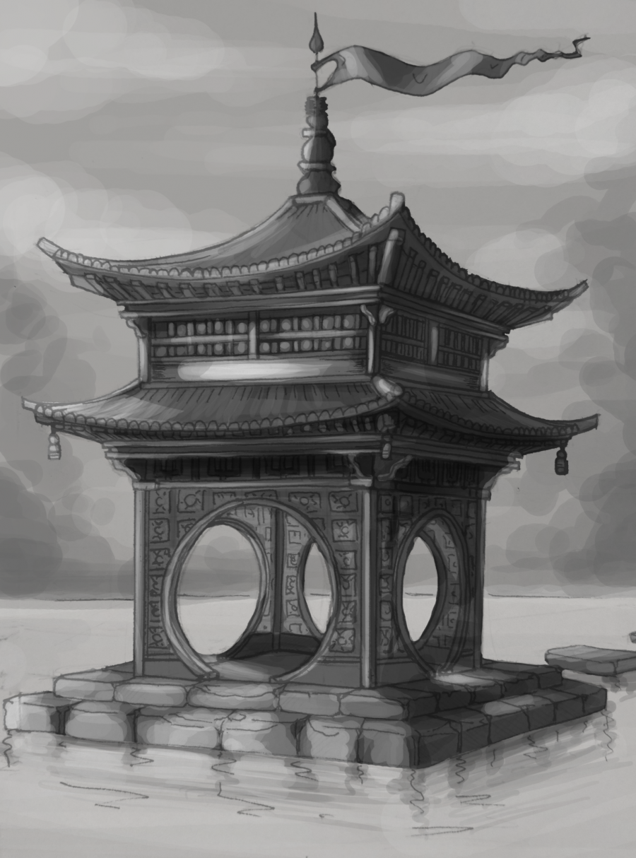 Китайская архитектура Графика