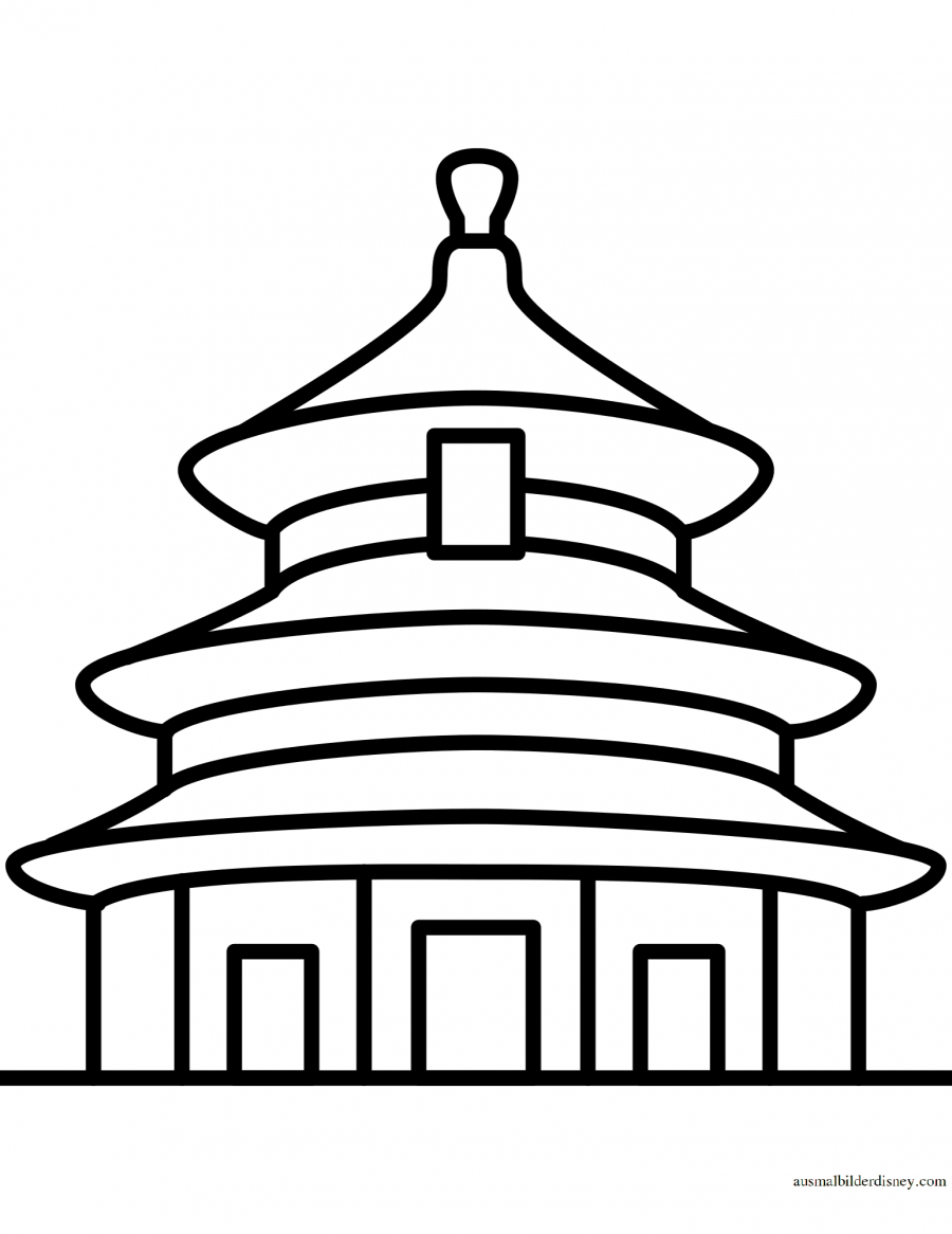 Храм неба в Пекине раскраска