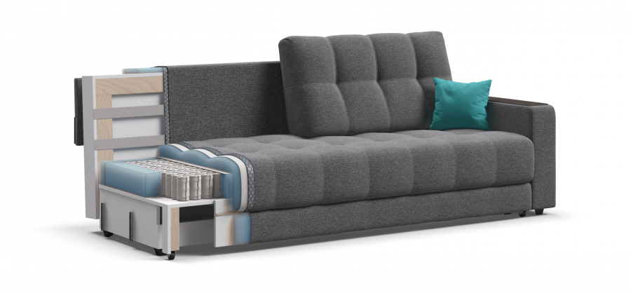 Кровать босс белая экокожа