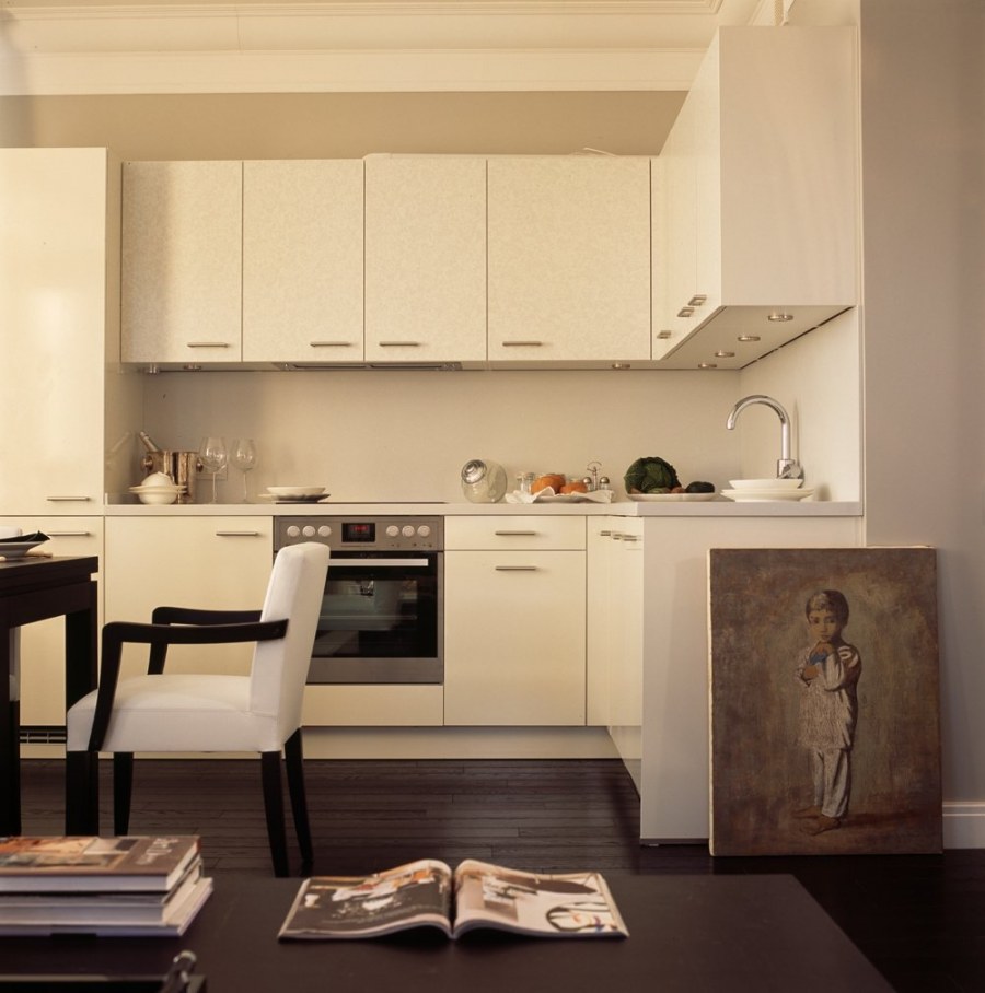 Бело бежевая кухня