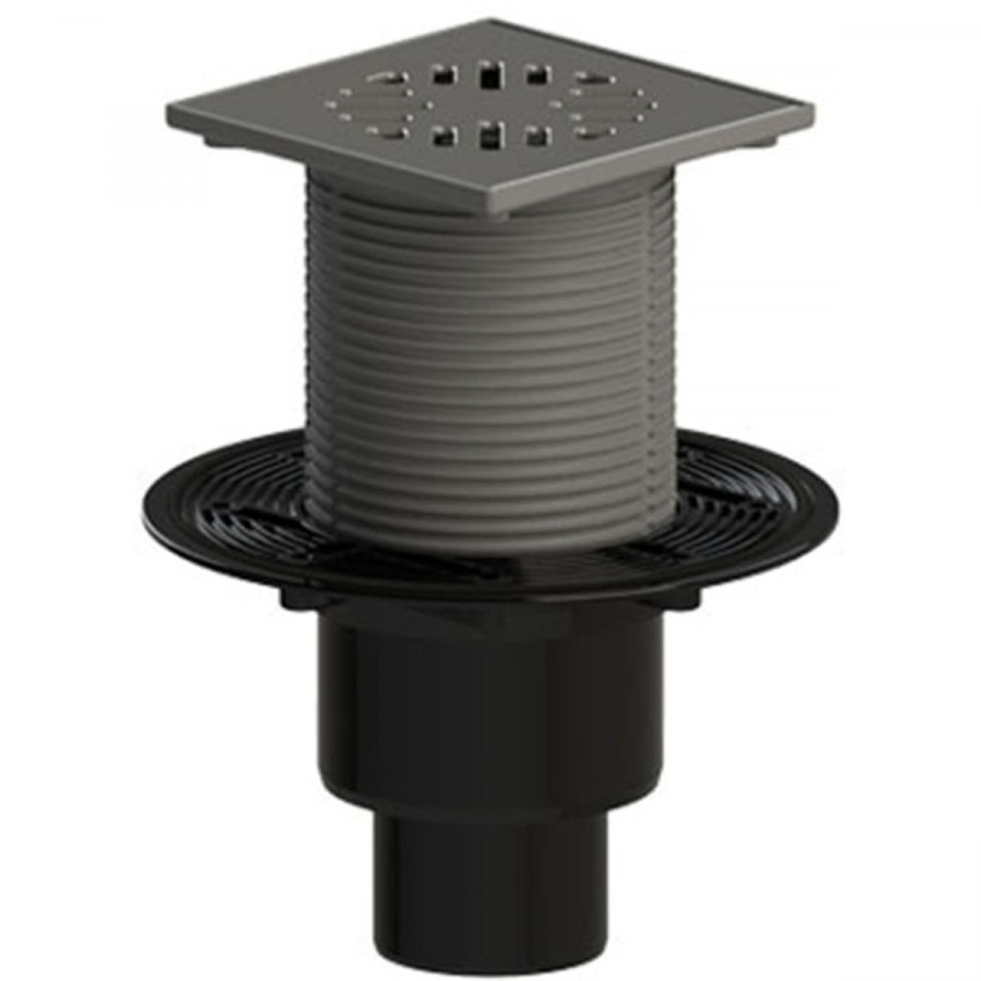 Трап с сухим затвором с чугунной решеткой 110