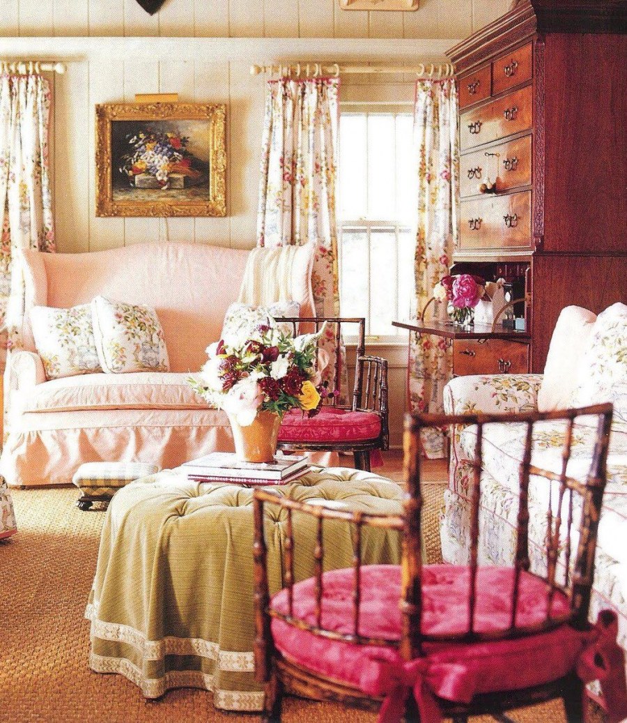 Шторы на кухню в деревенском стиле