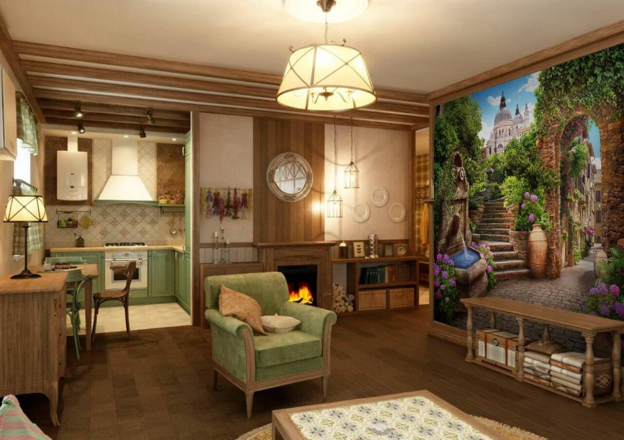 Столовая в стиле Кантри