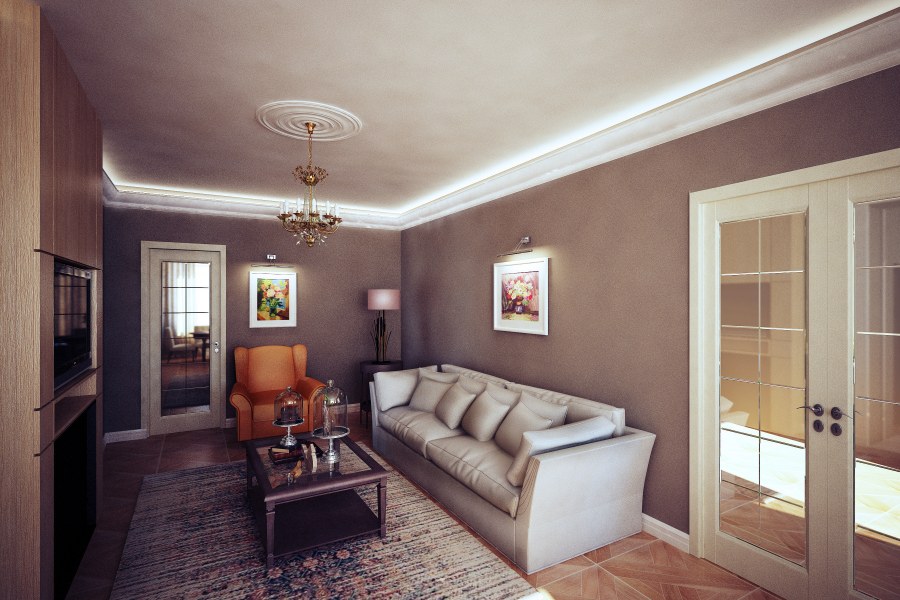 Дизайн интерьера четырехкомнатной квартиры