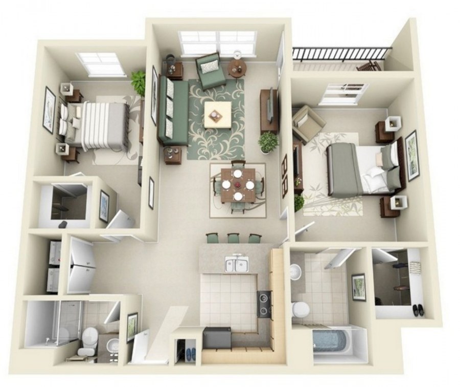 Планировка квартиры вид сверху