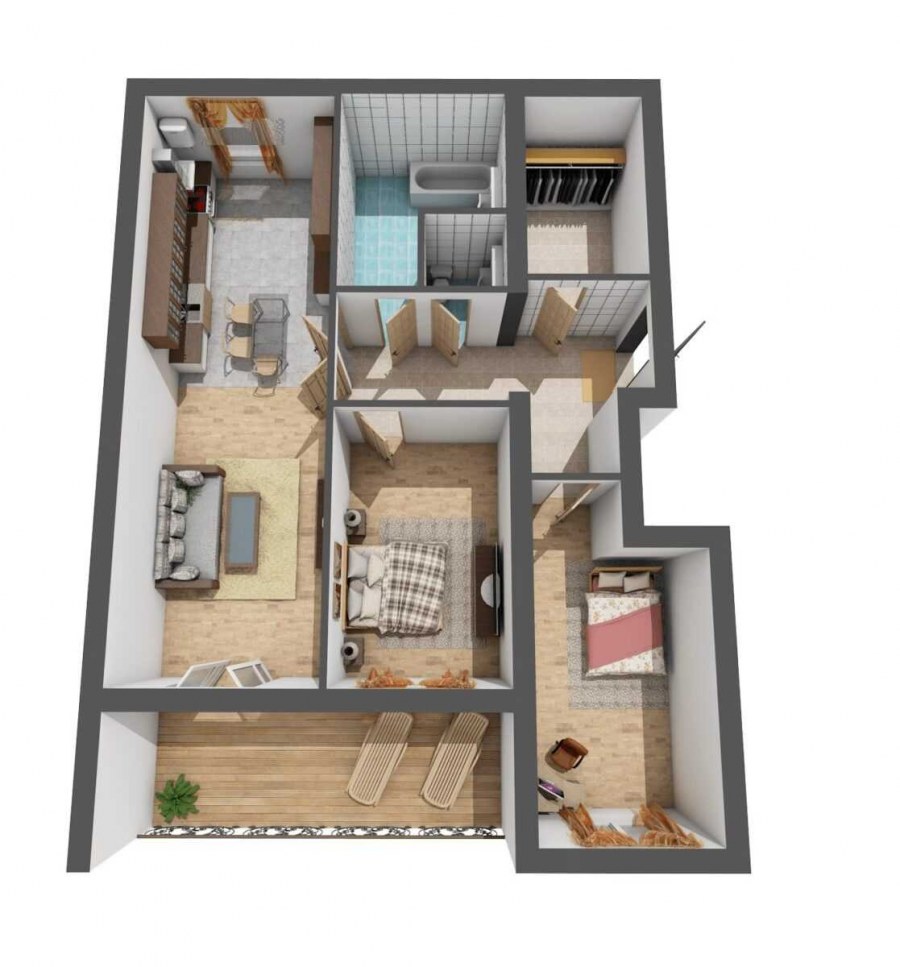 Планировка 3 комнатной квартиры