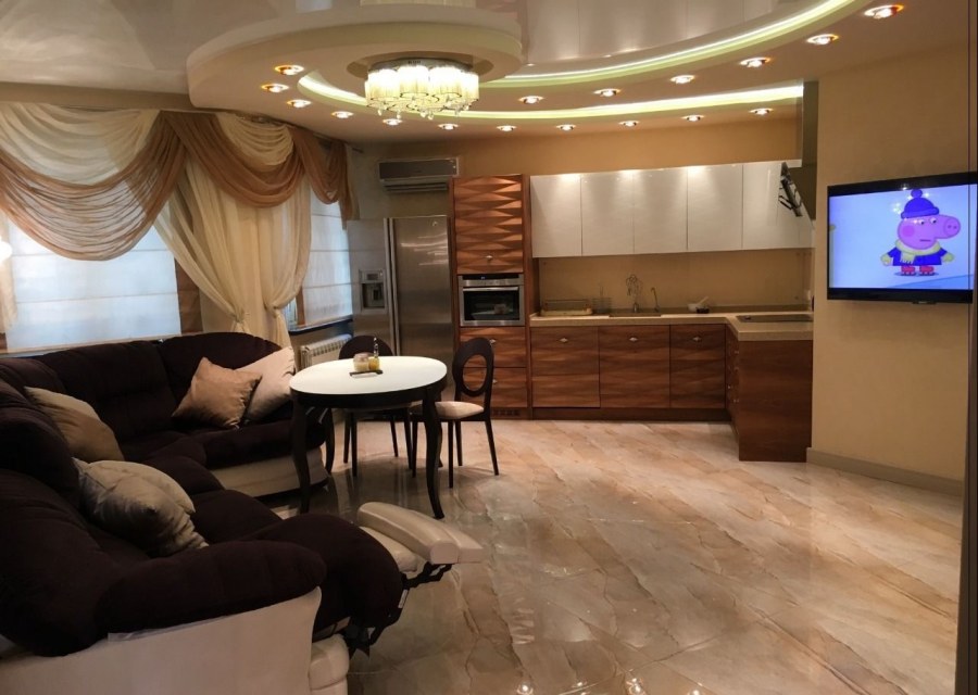 4 Комнатные квартиры кухня гостиная