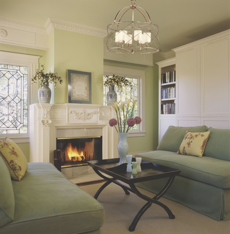 Фисташковый цвет в интерьере