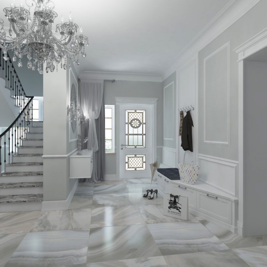 Прихожая в бирюзовом цвете