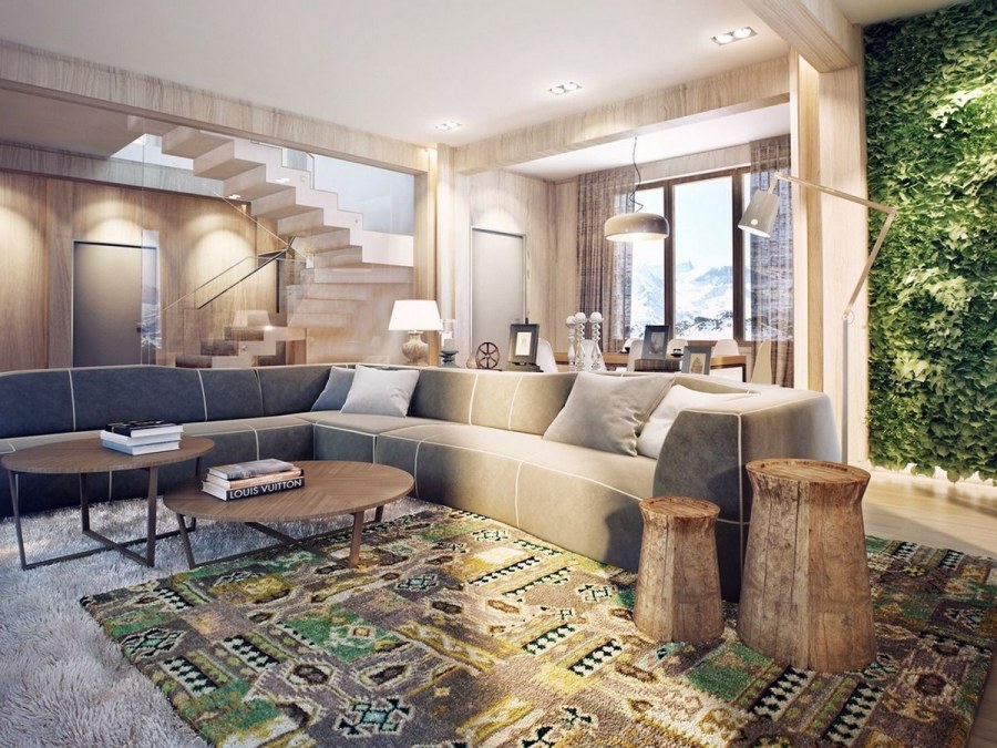 Ствол дерева в интерьере