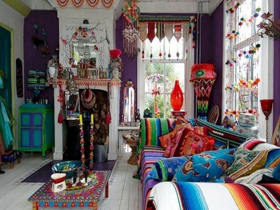 Бохо хиппи стиль в интерьере