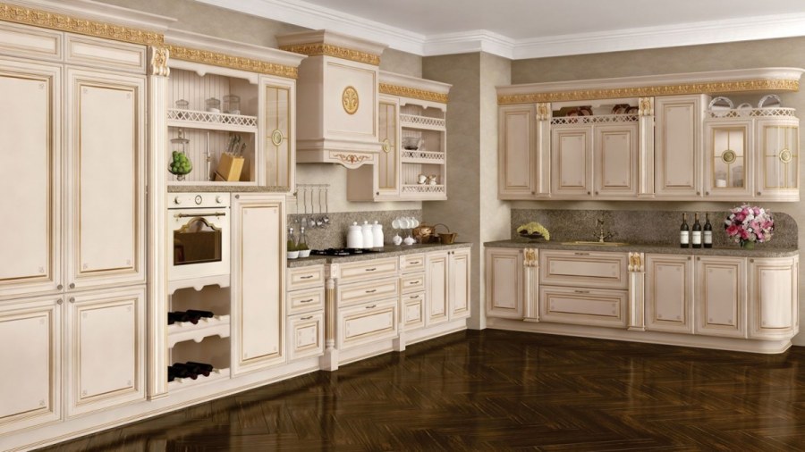 Кухня Лукреция слоновая кость