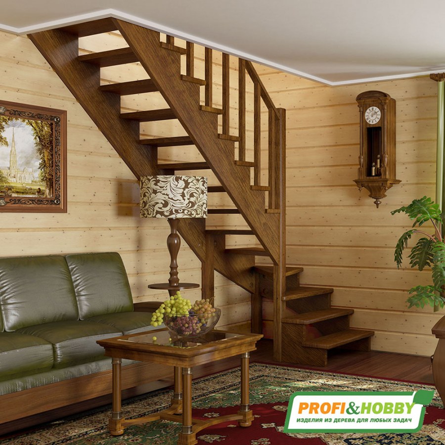 Лестница к-001м/1 с подступенками