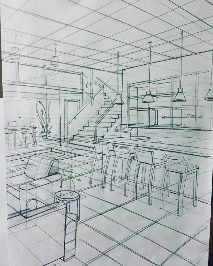 Рисование интерьера