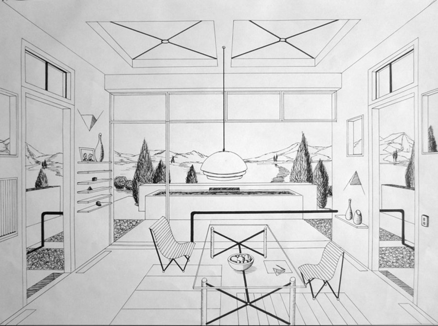 Рисование интерьера в перспективе