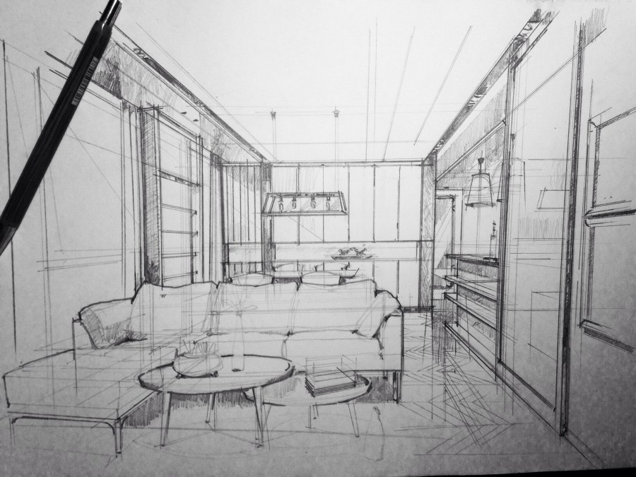 Перспектива интерьера